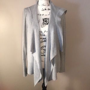 Size Large Gray Open Sweater from Hollister